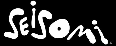White stylized 'Seisoni' logo text centered on a solid black background.